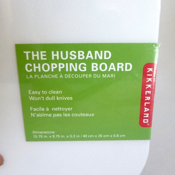 NEW VINTAGE KIKKERLAND BRAND THE HUSBAND CHOPPING CUTTING BOARD KITCHEN TOOL - Picture 4 of 7